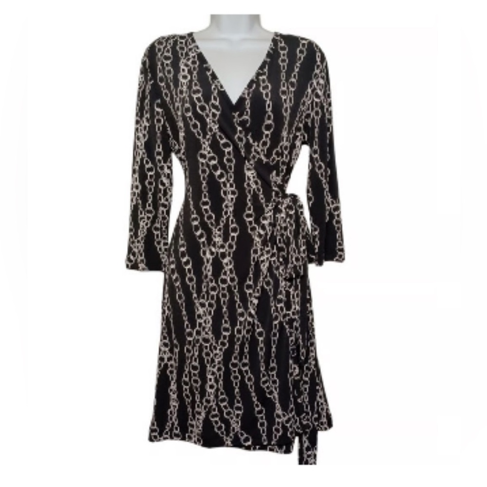 Banana Republic Chain Link Wrap Dress